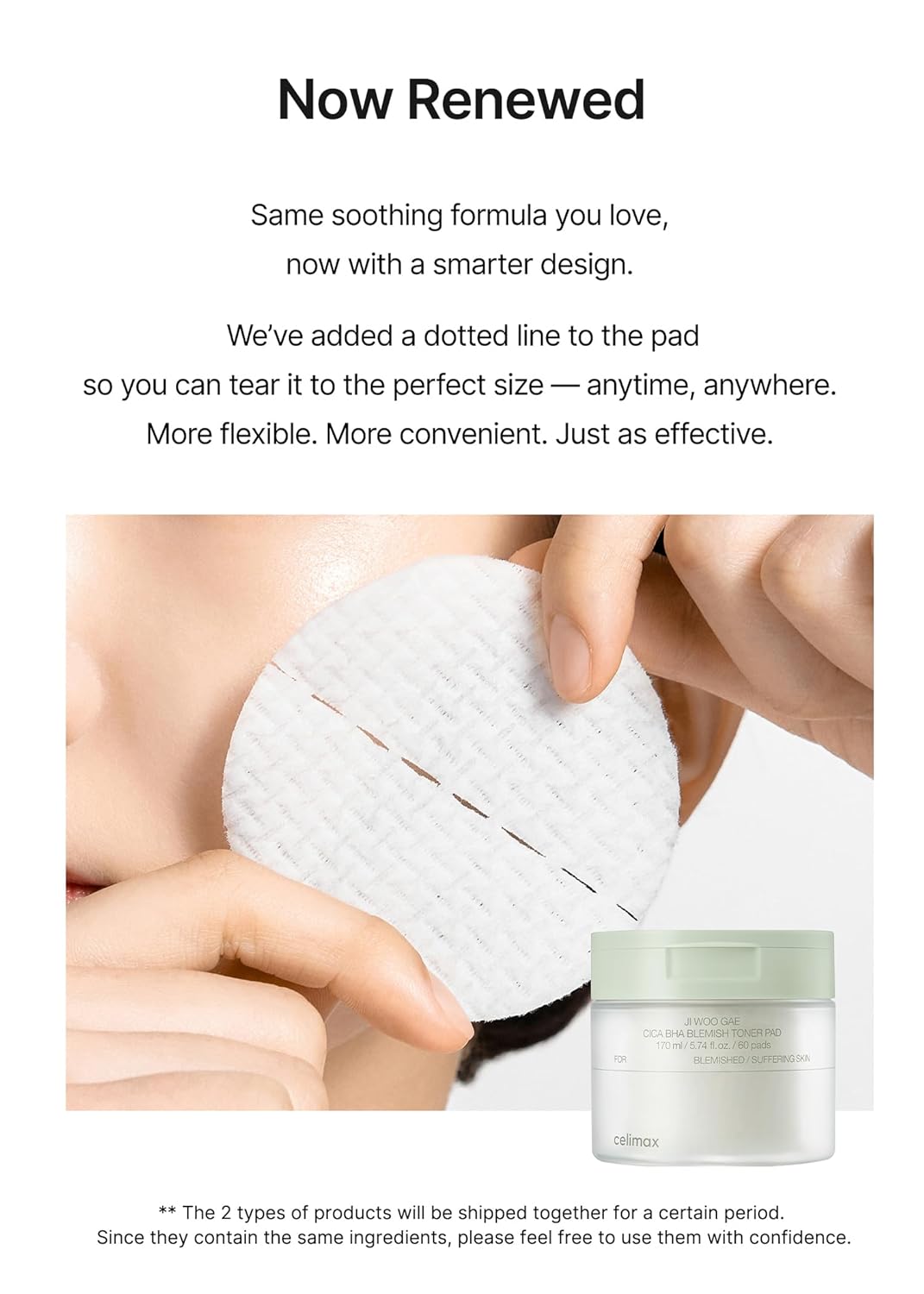 CELIMAX Ji Woo Gae Cica BHA Blemish Toner Pad 170ml - Image 5