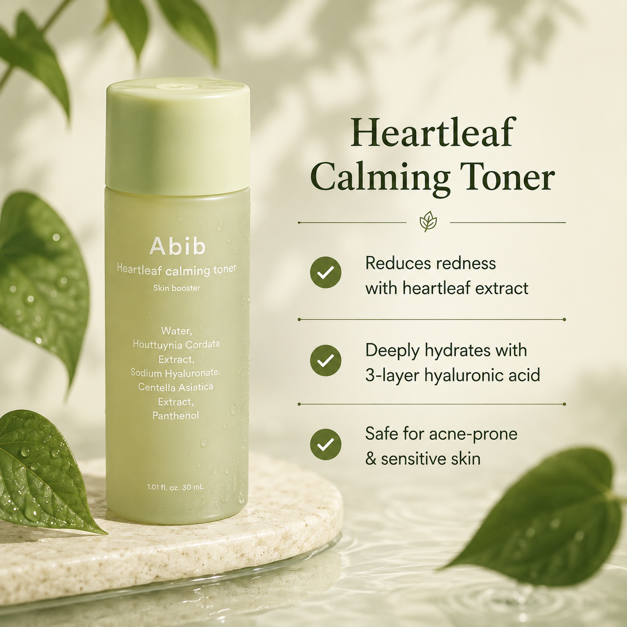 ABIB Heartleaf Calming Toner Skin Booster 200ml - Image 3